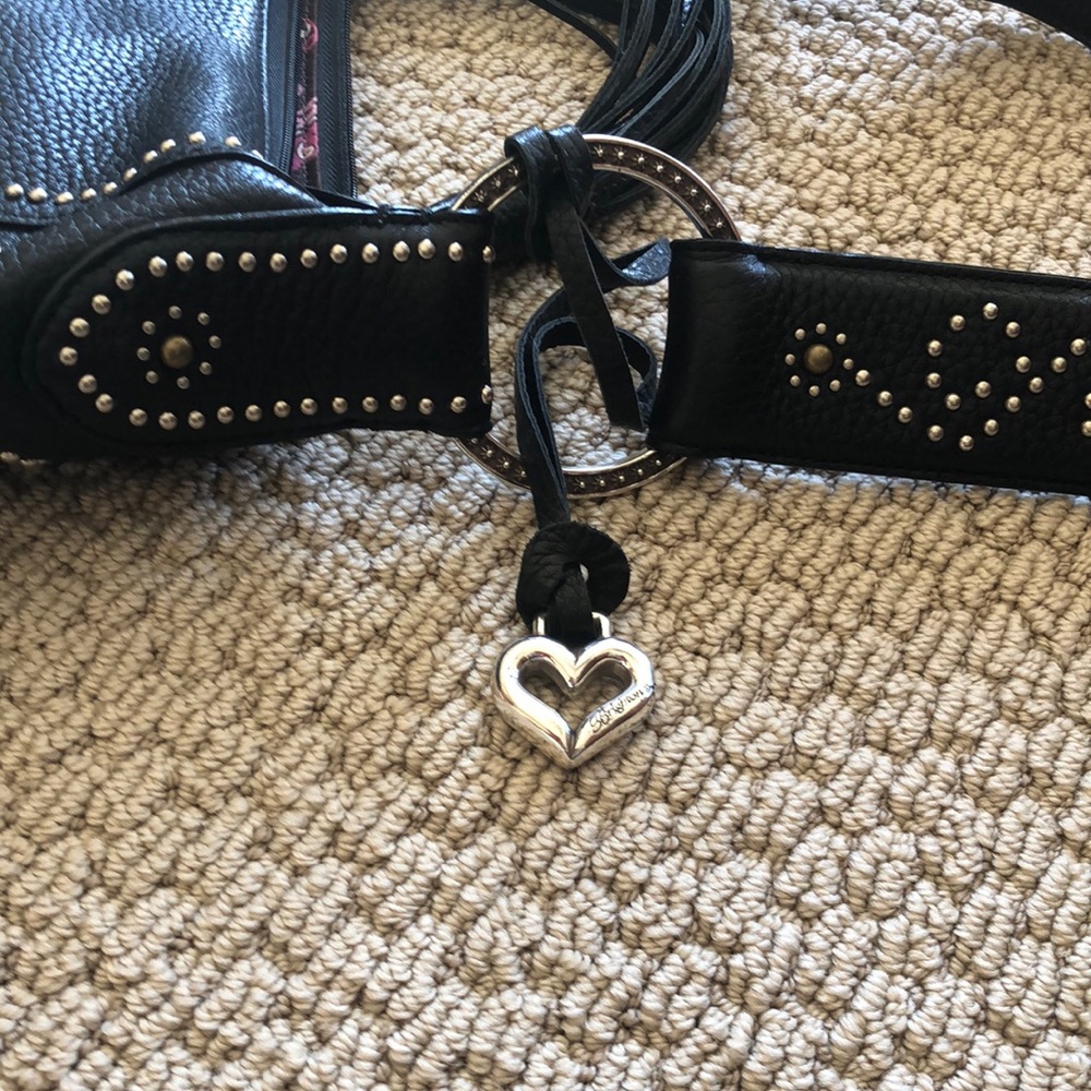 Like new,  Brighton shoulder bag with studded detailed embellishments.